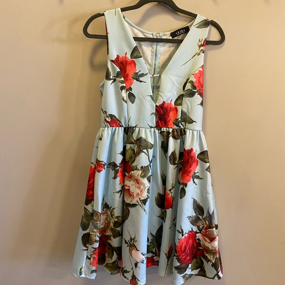 AKIRA mint and roses cocktail dress 🥀